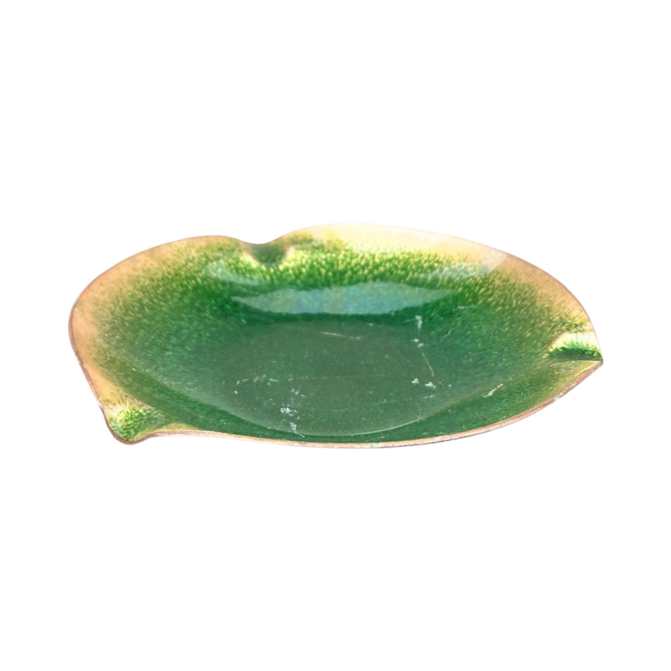 Enameled copper bowl plate, Germany, 1960s.