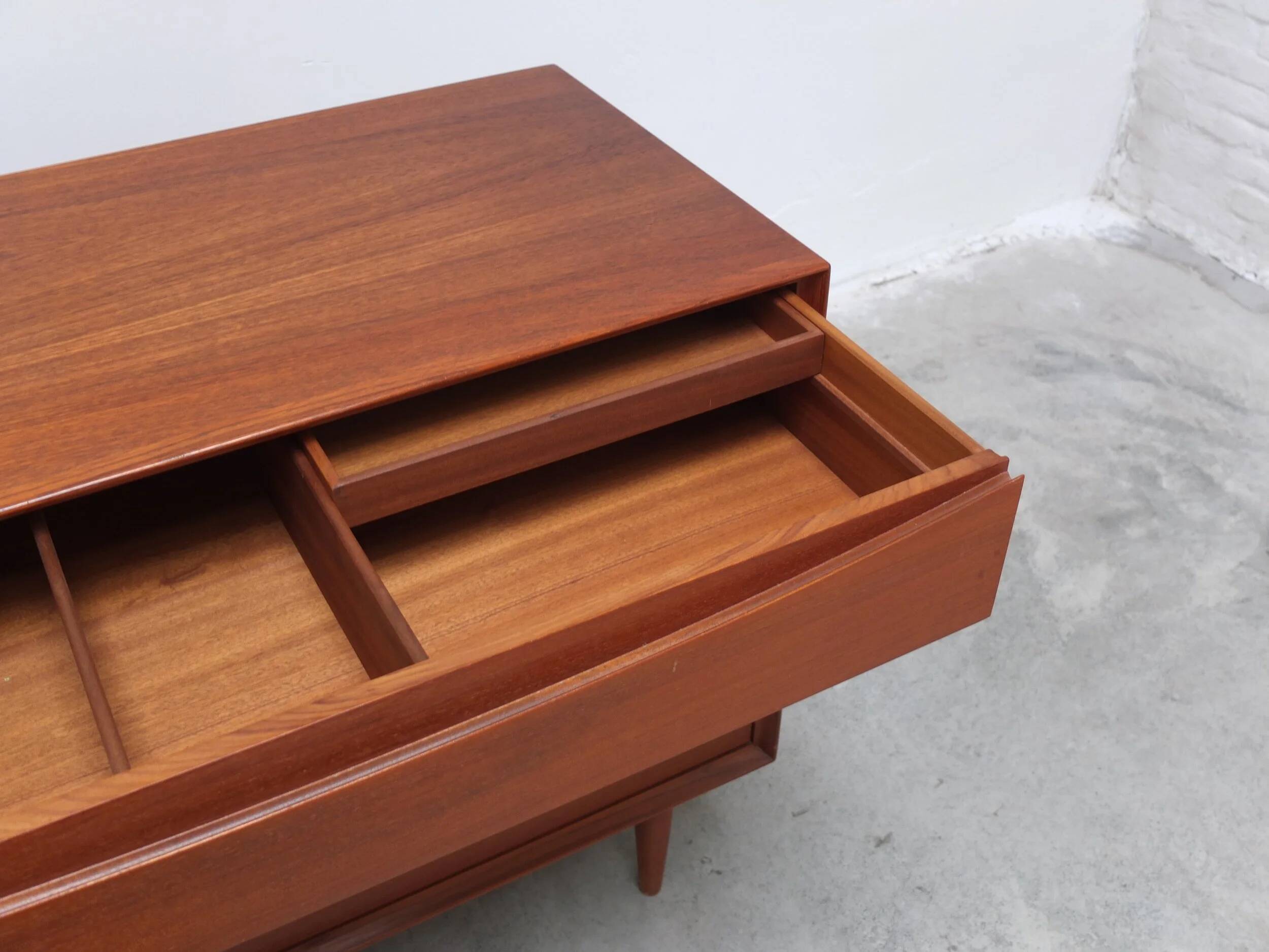 Freestanding chest of drawers in teak by Arne Vodder for Sibast, 1960s