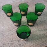 6 Vintage Byrrh / Dubonnet glasses