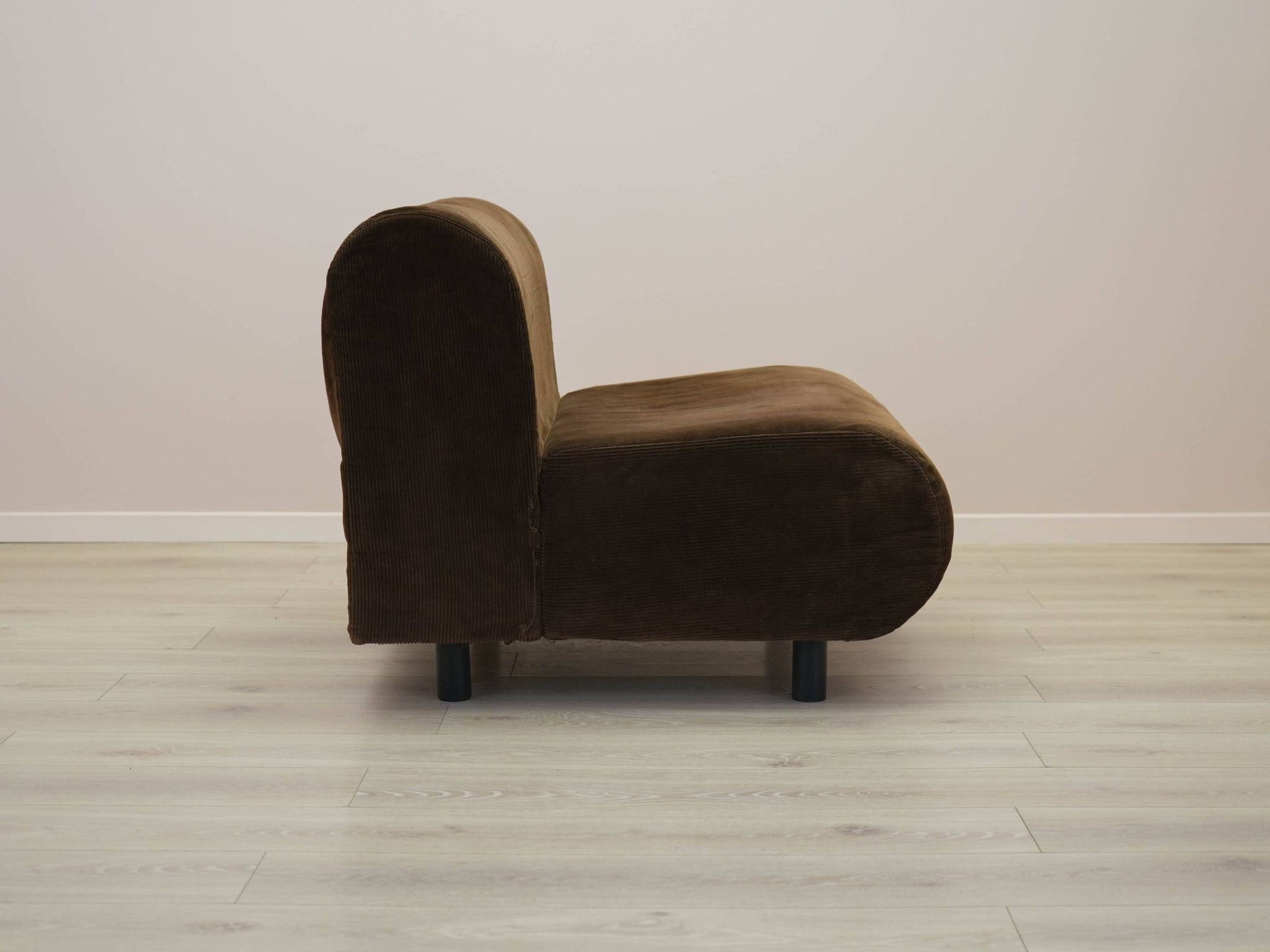 Brown armchair, Italian design, 1970s, made in Italy
