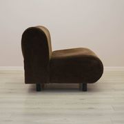 Brown armchair, Italian design, 1970s, made in Italy