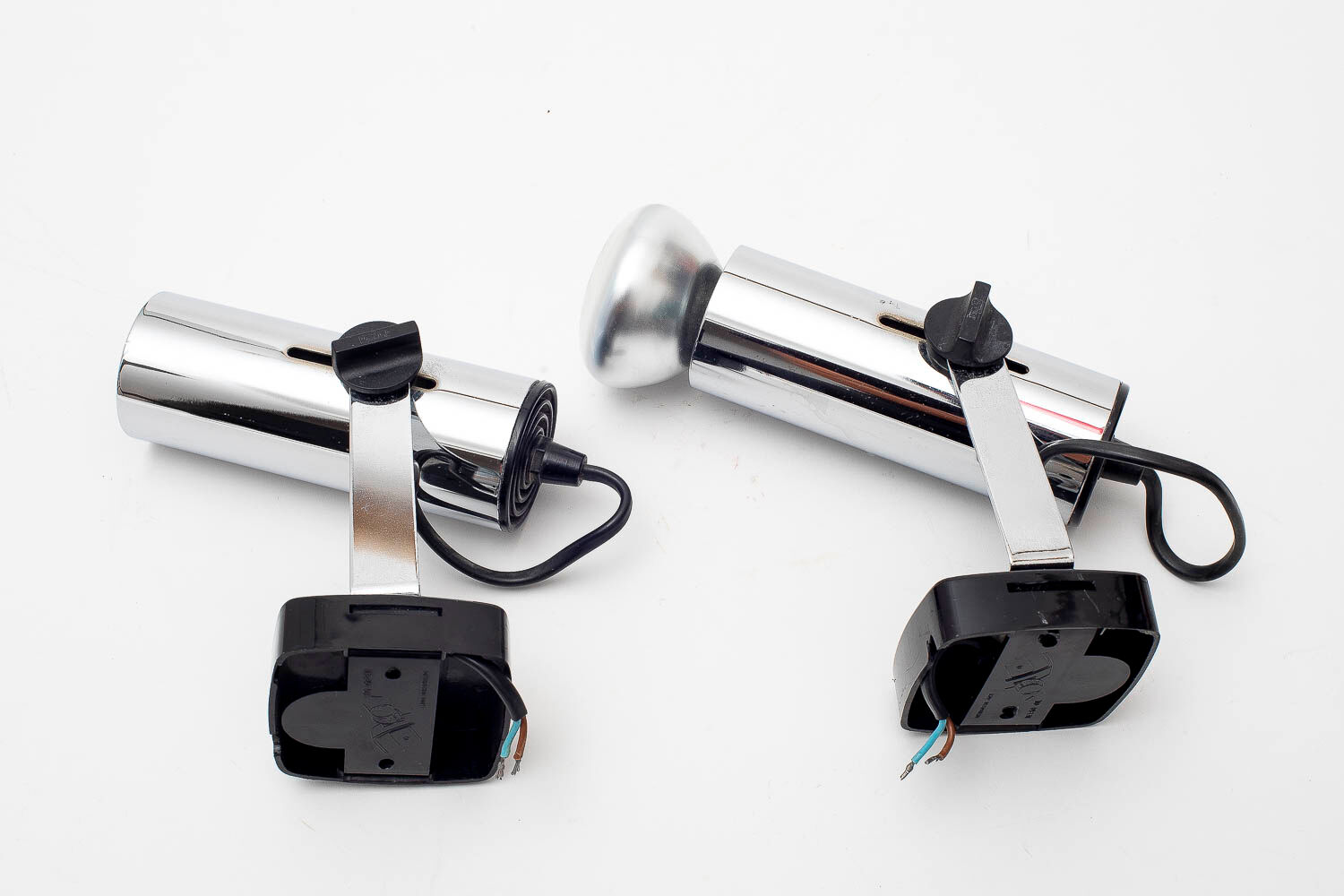 Pair of vintage chrome wall lamp