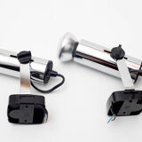 Pair of vintage chrome wall lamp