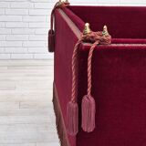 1960s, Danish "Spanish" sofa, original condition, furniture velour, ash wood legs.