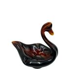 Glass ashtray swan, Poland, 1970s