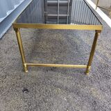 Table basse vintage plateau verre