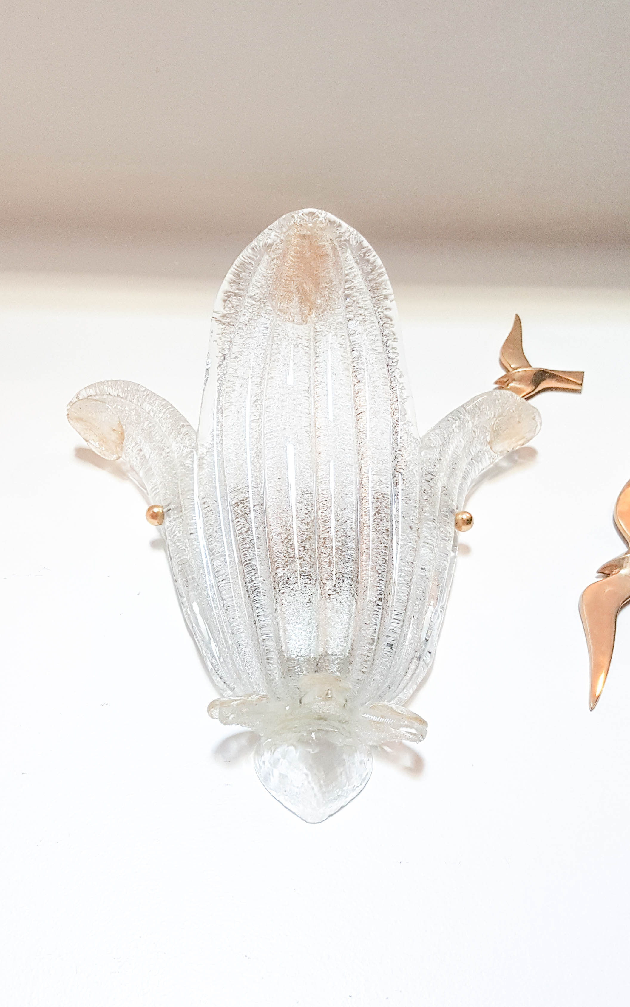 Applique Murano feuilles fleur