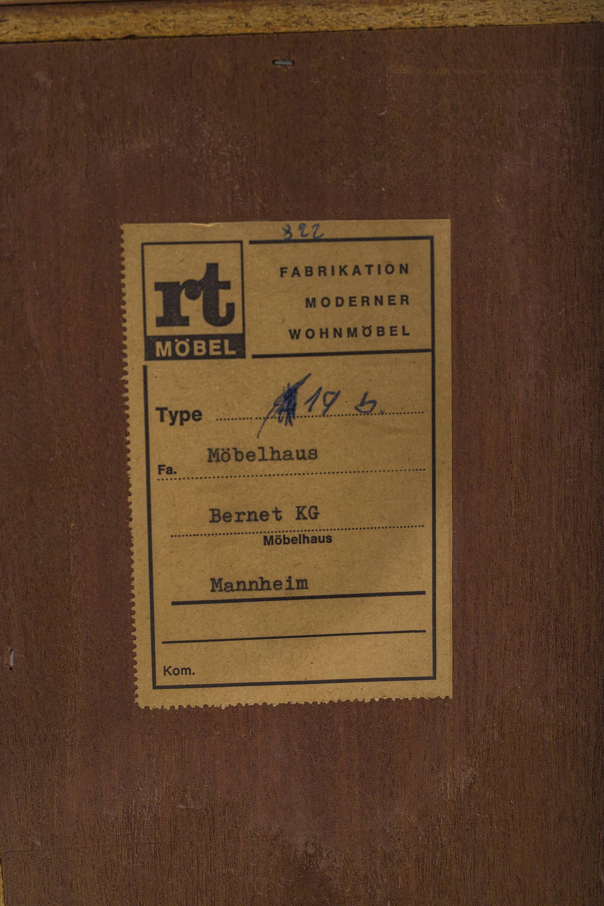 Large Vintage Bookcase with Bar in Teak by Heinrich Riestenpatt, 1960s