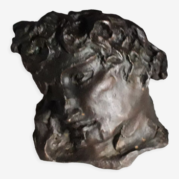 Portrait homme de l'antique ephebe en bronze de Claude Mary
