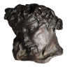 Portrait man of the ancient in bronze ephebe by Claude Mary