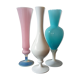 Trio of vases in vintage opaline