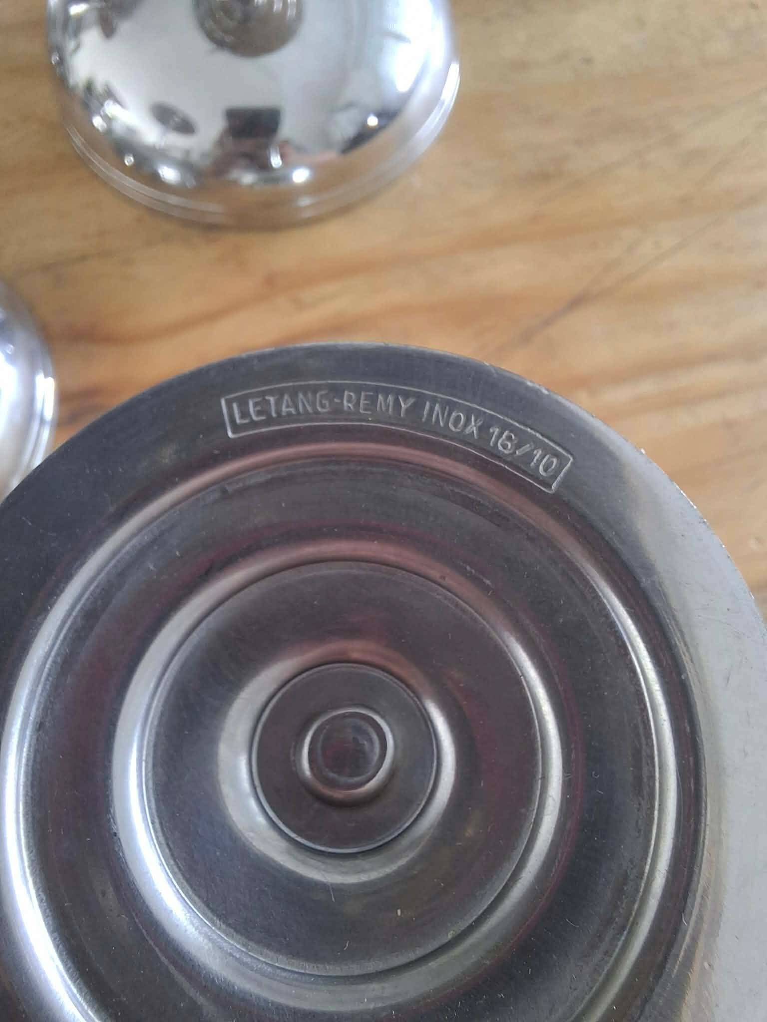 Set of 6 stainless steel ice cream bowls 18-10 Létang and Rémy