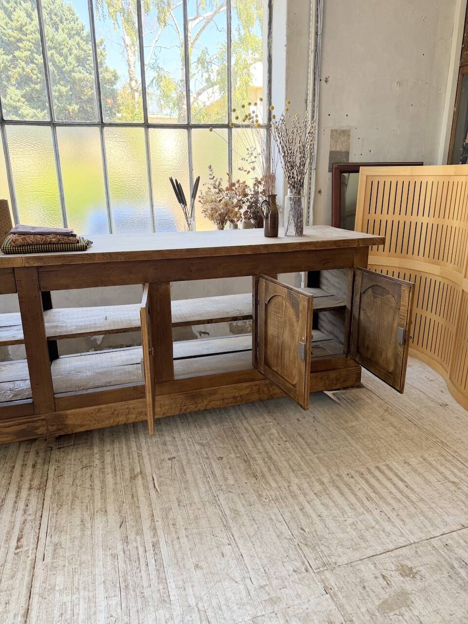 Rustic sideboard XXL 4m solid oak 1950