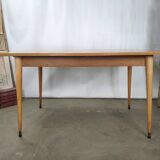 Dining table light oak foot vintage compass