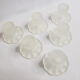 Table path, set of six frosted crystal candlesticks