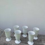 Plain white mazagran cups Limoges Seignolles Edelweis