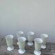 Plain white mazagran cups Limoges Seignolles Edelweis