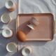 6 Egg cups on vintage Villeroy & Boch tray