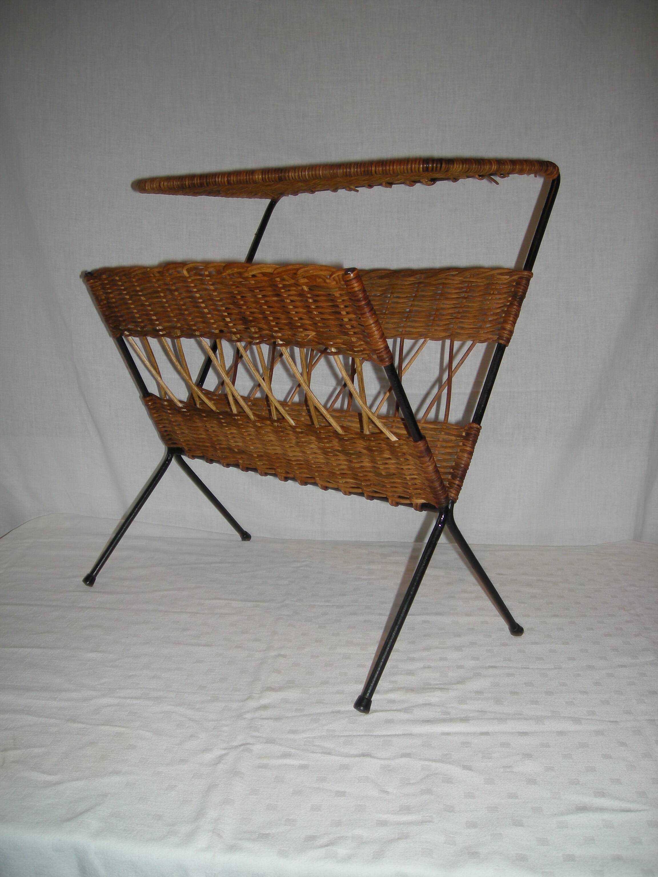 Magazine holder and tablet from the 50s