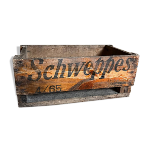 caisse en bois schweppes