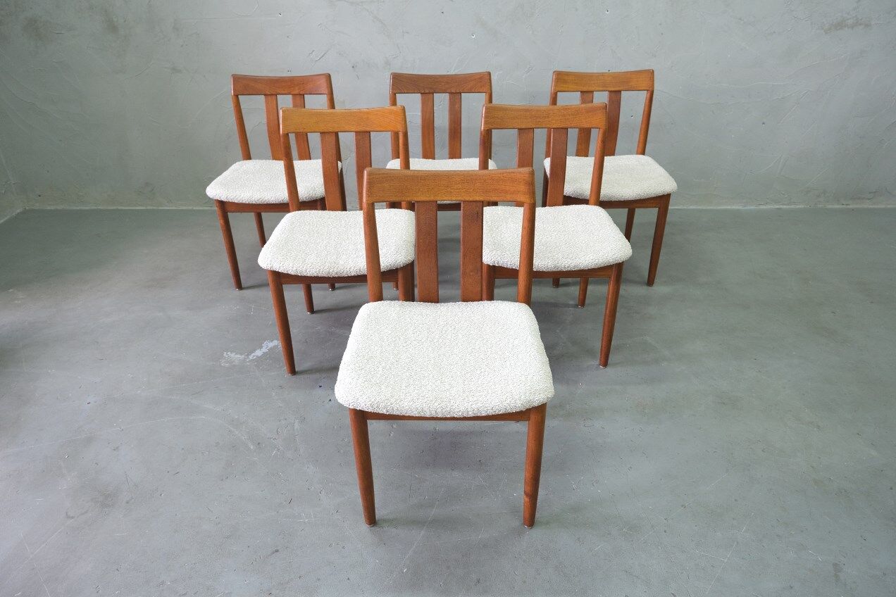 Mid-century teak dining chairs from Vamdrup stolfabrik, 1960s, set of 6