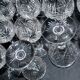 Baccarat set of 35 crystal glasses + 2 flower model carafes 9157 from 1907