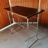 Table door reviews end of sofa line of steel chrome wengué vintage