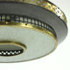 Midcentury ceiling light in black metal & brass, Czechoslovakia 1970s