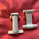 Lot de 2 patères en porcelaine blanche Art Déco 30/40
