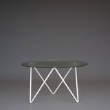 Table basse ronde minimaliste hollandaise. Années 1950