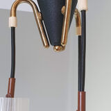 1950s brass and glass pendant light