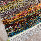 Handmade Azilal Moroccan rug, Berber rug woven from wool.