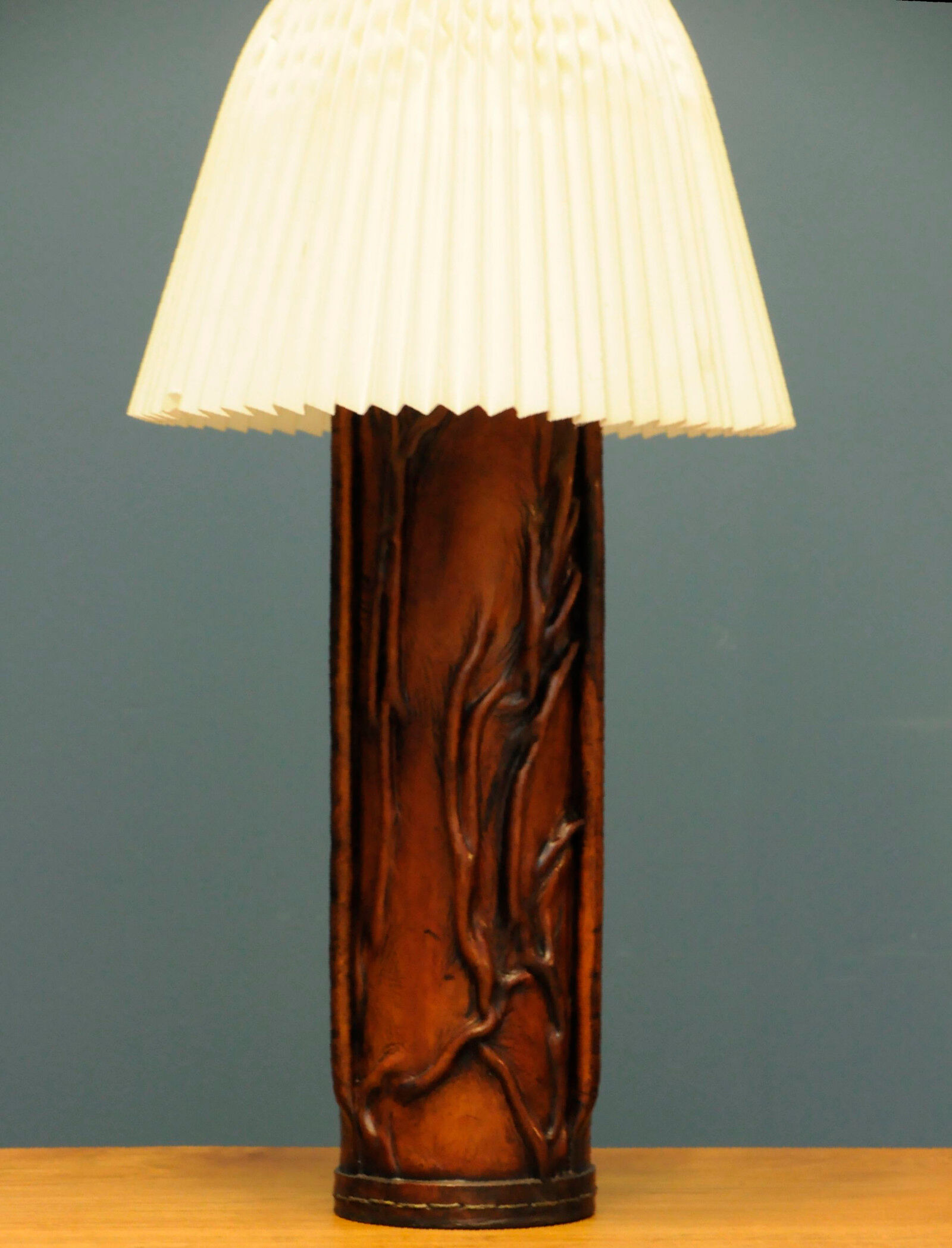 Large leather cabinet lamp