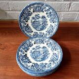 6 vintage ceramic dessert plates, churchill the georgian collecti