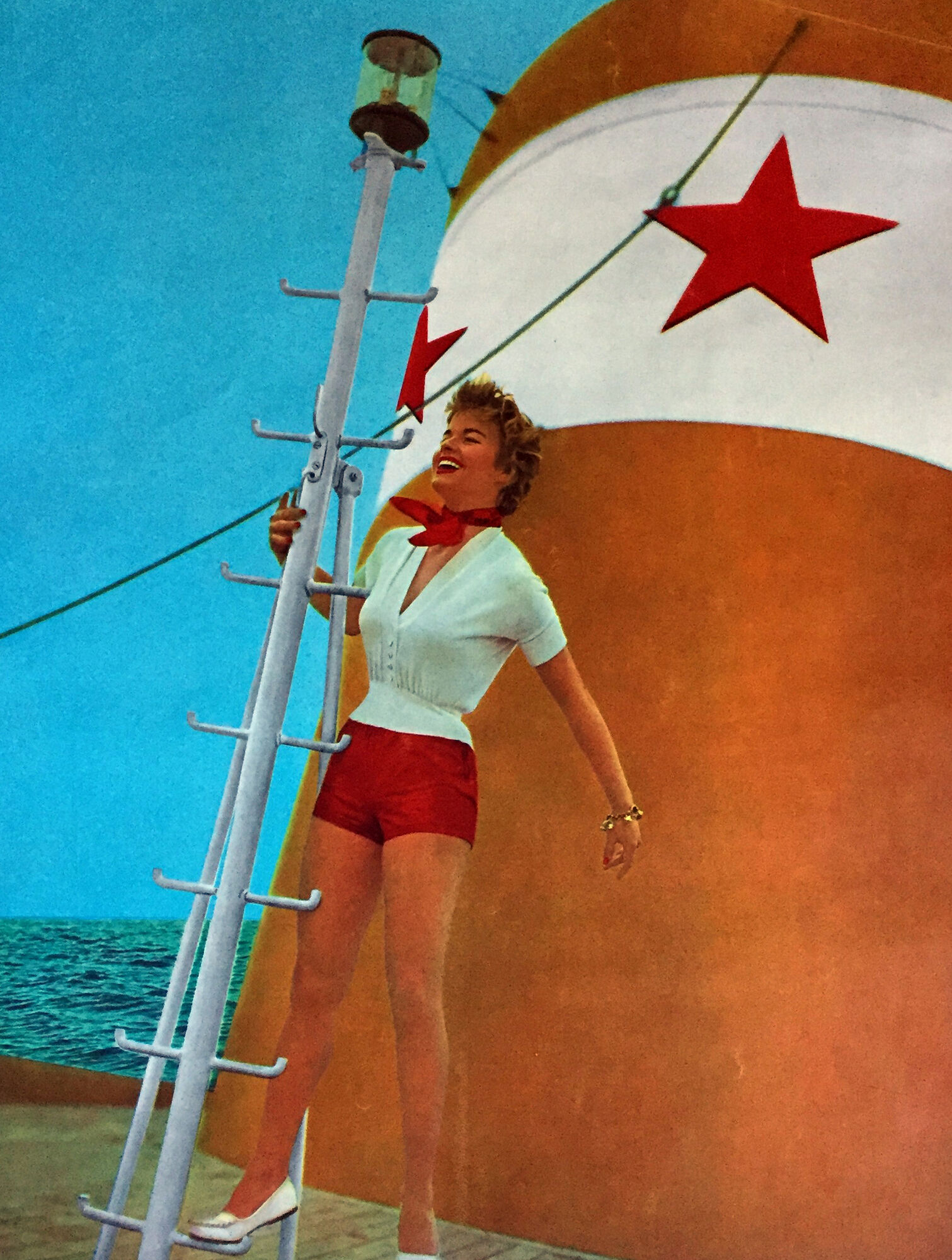 Poster maritime company of south atlantic shippers pin-up years 50