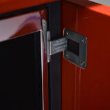 Red lacquer credenza by Giotto Stoppino for Acerbis