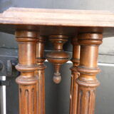 Old wooden saddle, 4 columns, chiseled,