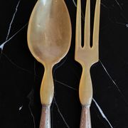 Silver salad cutlery Minerva hallmark