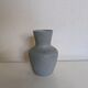 Small blue-grey glazed stoneware vase signed CB, studio work, year
