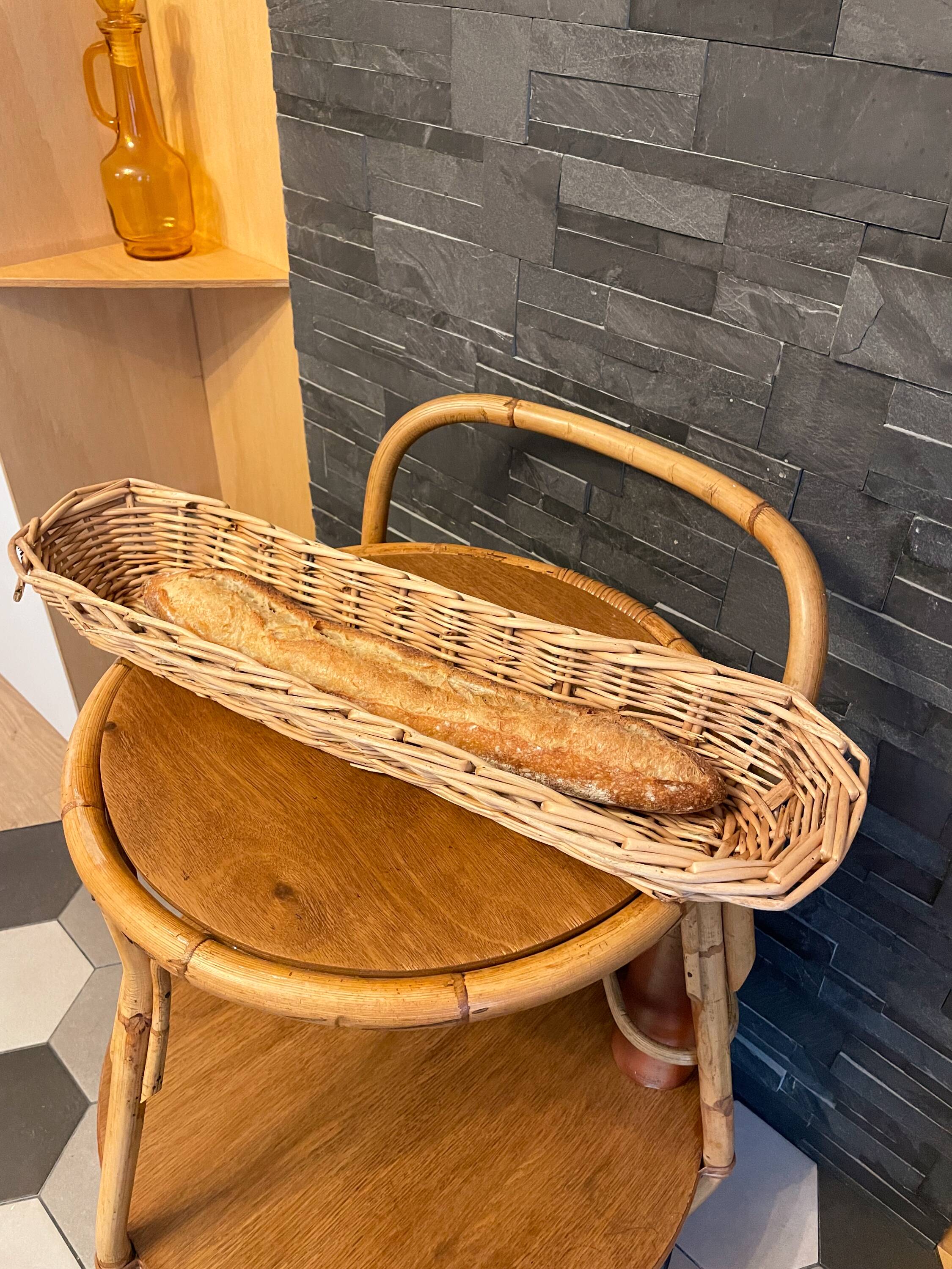 Antique wicker baker's basket - 64cm
