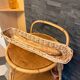 Antique wicker baker's basket - 64cm