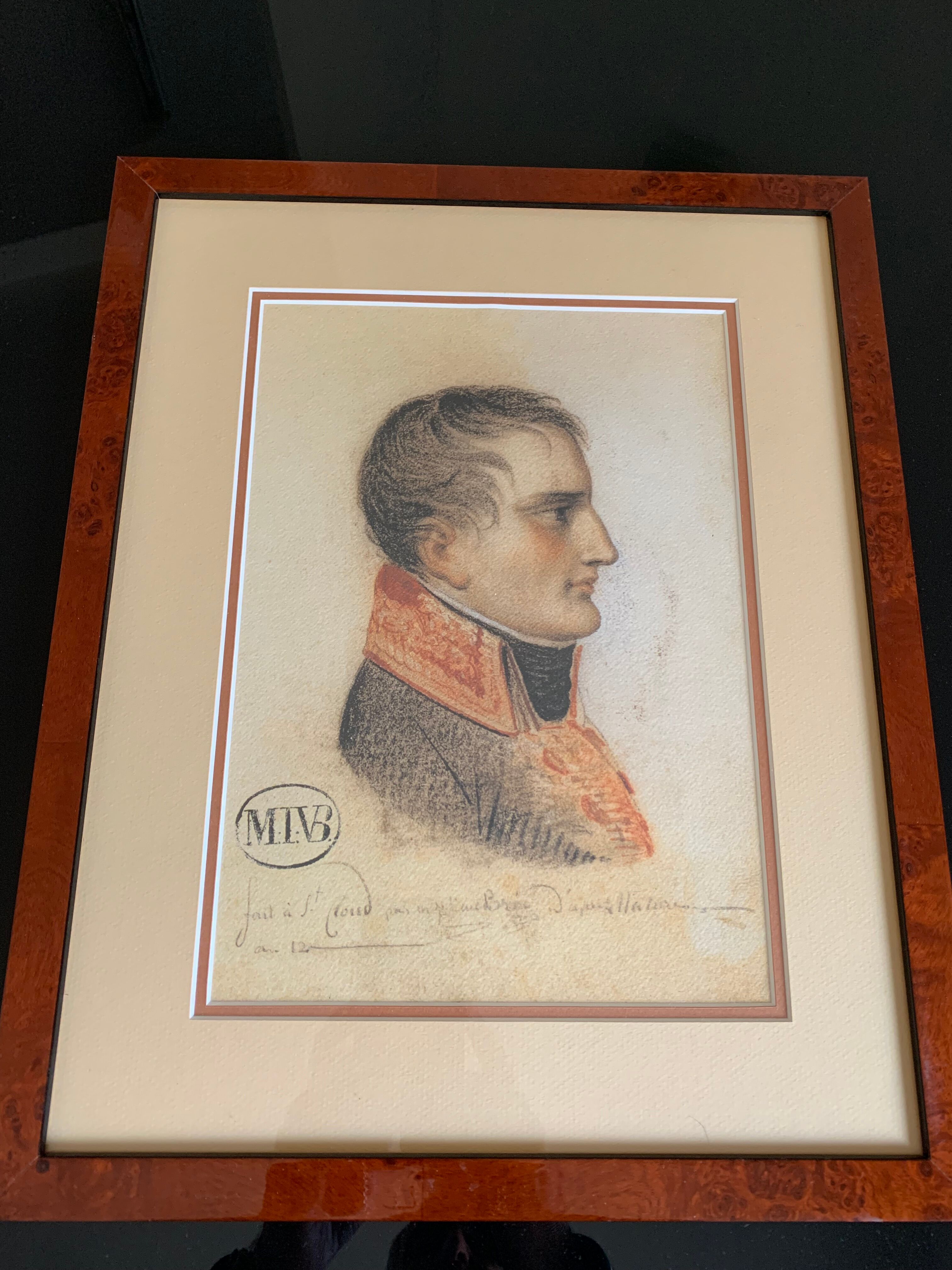 Profile portrait of Napoleon Bonaparte 1st Consul