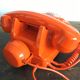 Téléphone à cadran vintage s63 orange