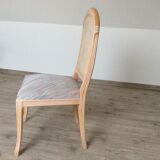 4 chaises dos cannée hêtre cérusé