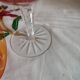 Five antique orange cut crystal champagne glasses with grape cluster decoration Poland