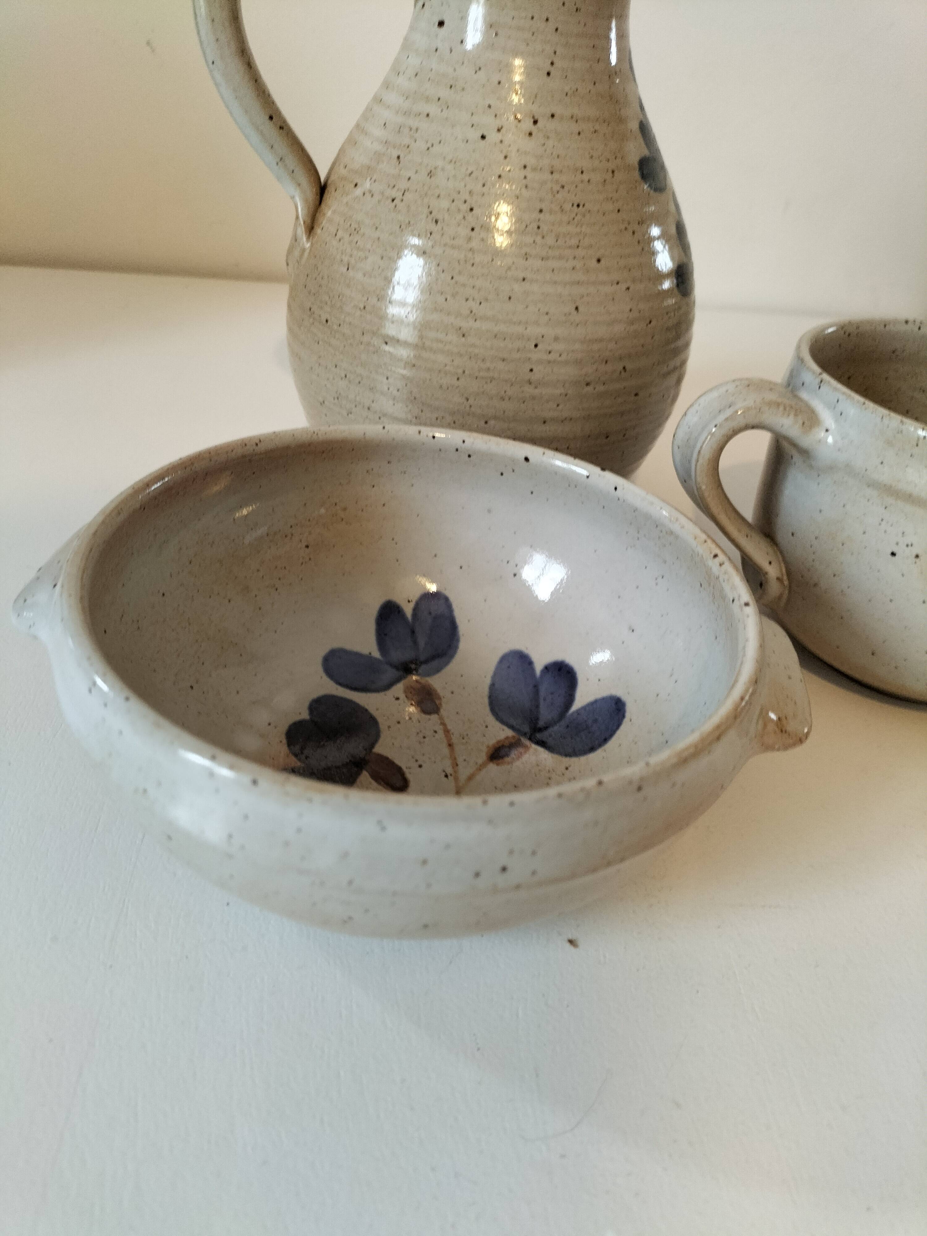 Handcrafted stoneware set — Grès du Marais France