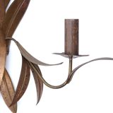 Paire d'appliques " feuilles " en laiton, années 70