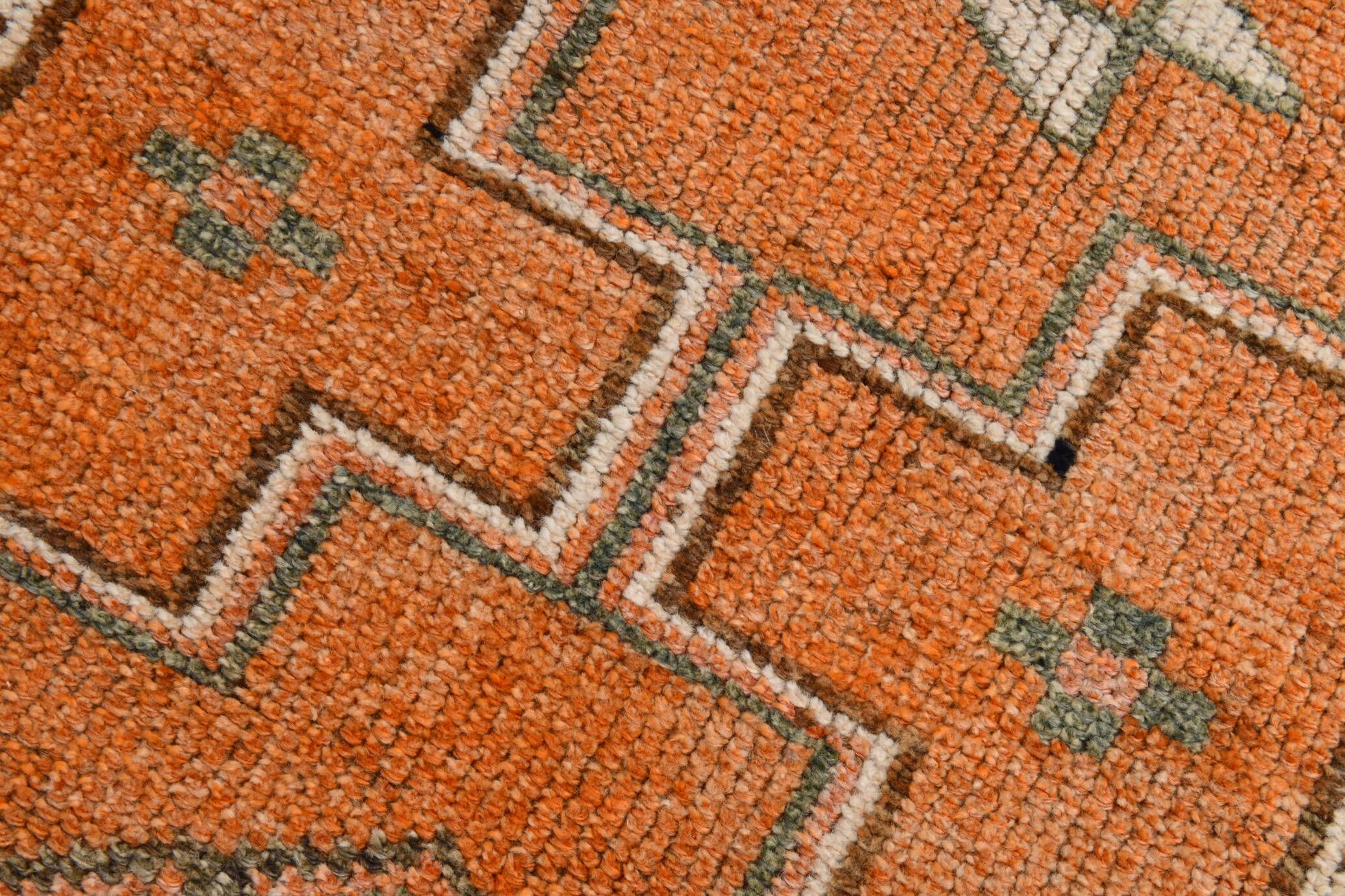 Soft Peach Vintage Boho Chic Floor Runner Rug, 85x331 Cm