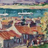 Oil on canvas signed Brigitte Du Merac