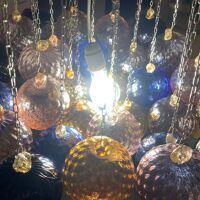 “Ballotton” multicolor Murano glass spheres chandelier